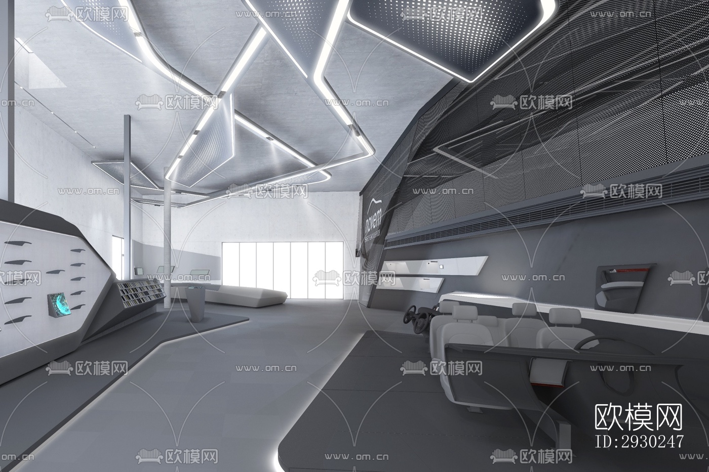 现代展览展厅效果图下载（渲染图3）