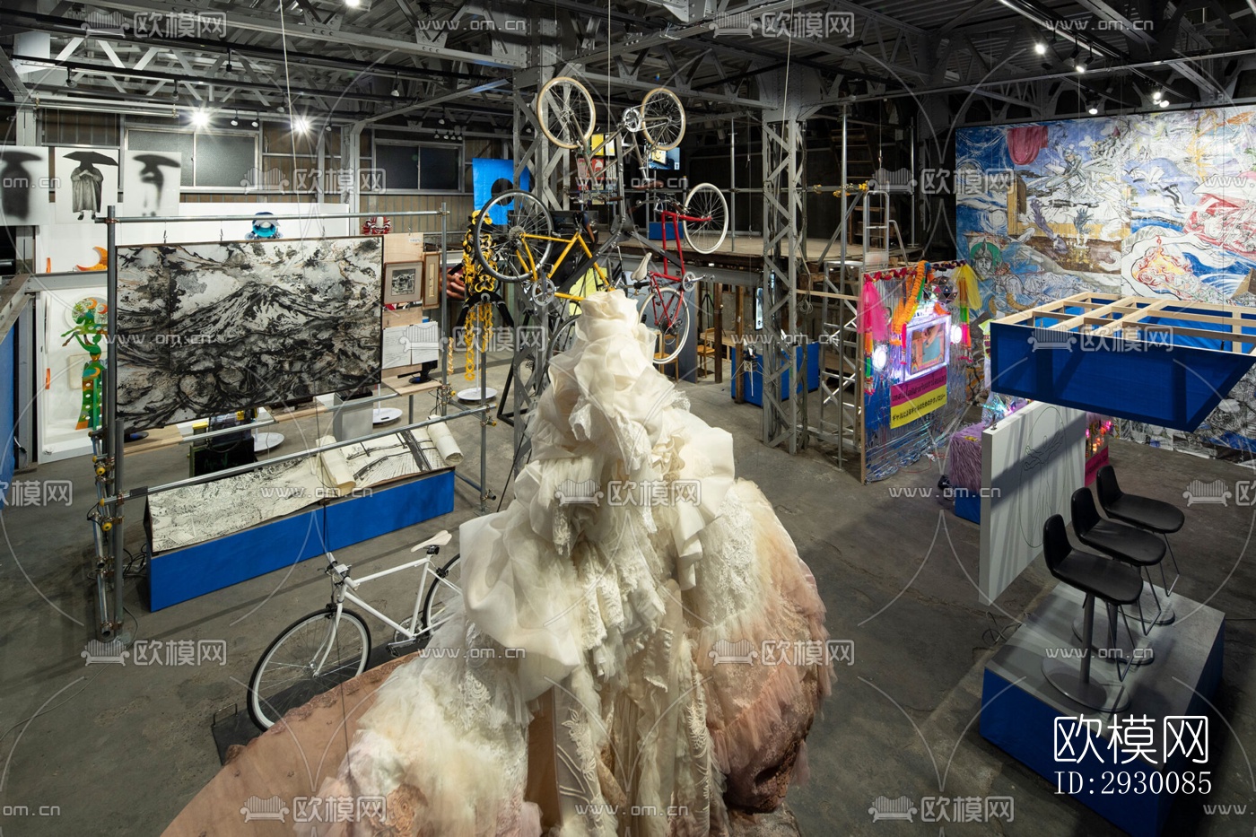 工业风展览展厅效果图下载（渲染图14）