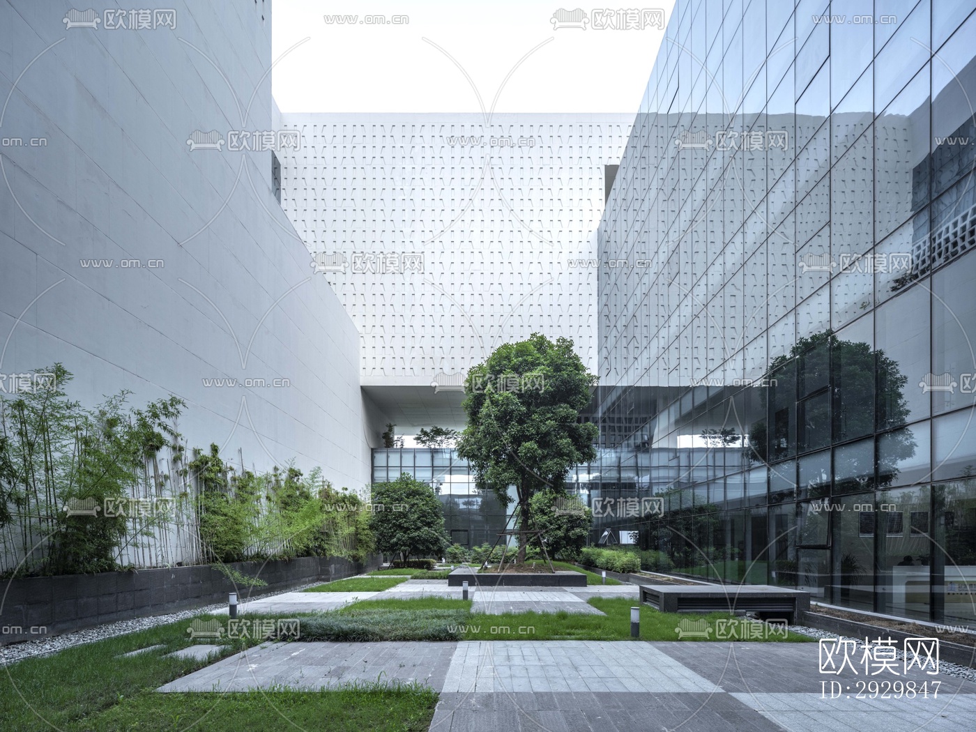 现代文体建筑效果图下载（渲染图5）