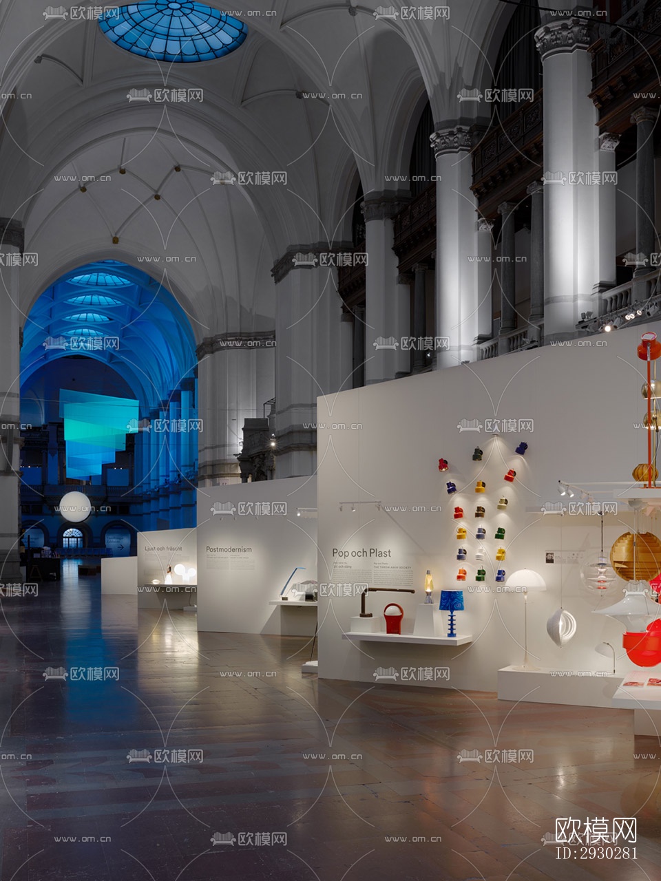 现代展览展厅效果图下载（渲染图7）