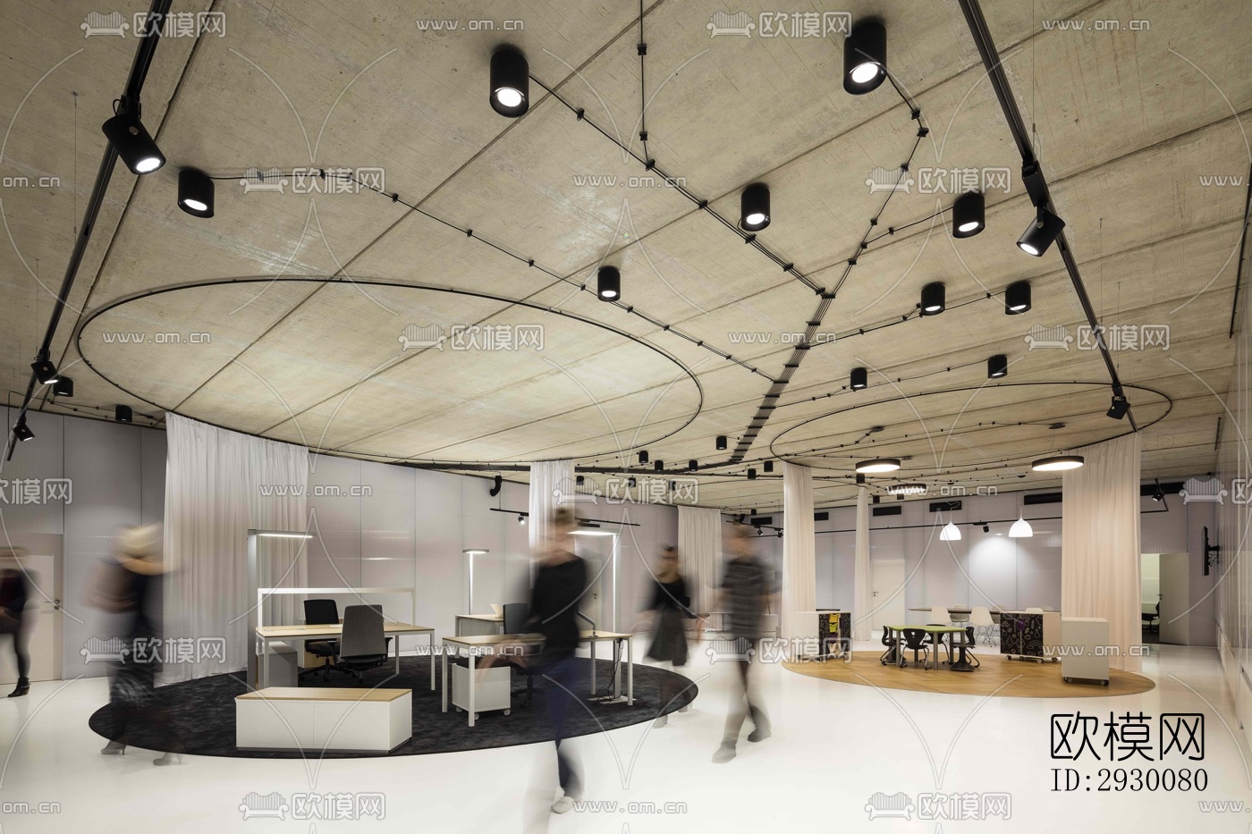 工业风展览展厅效果图下载（渲染图9）