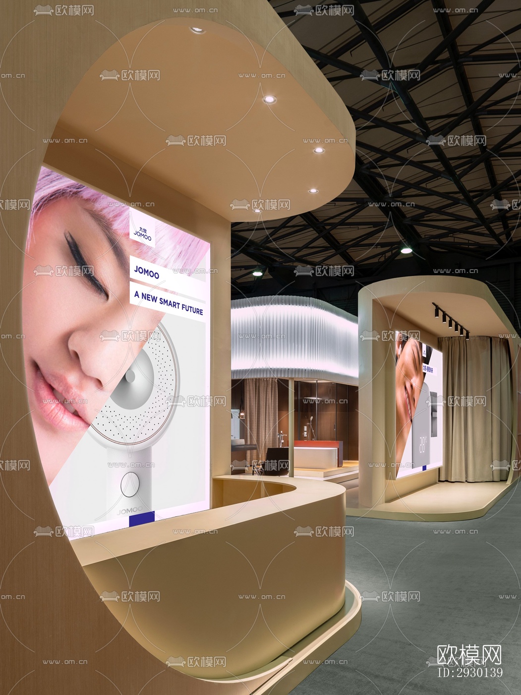 现代展览展厅效果图下载（渲染图9）