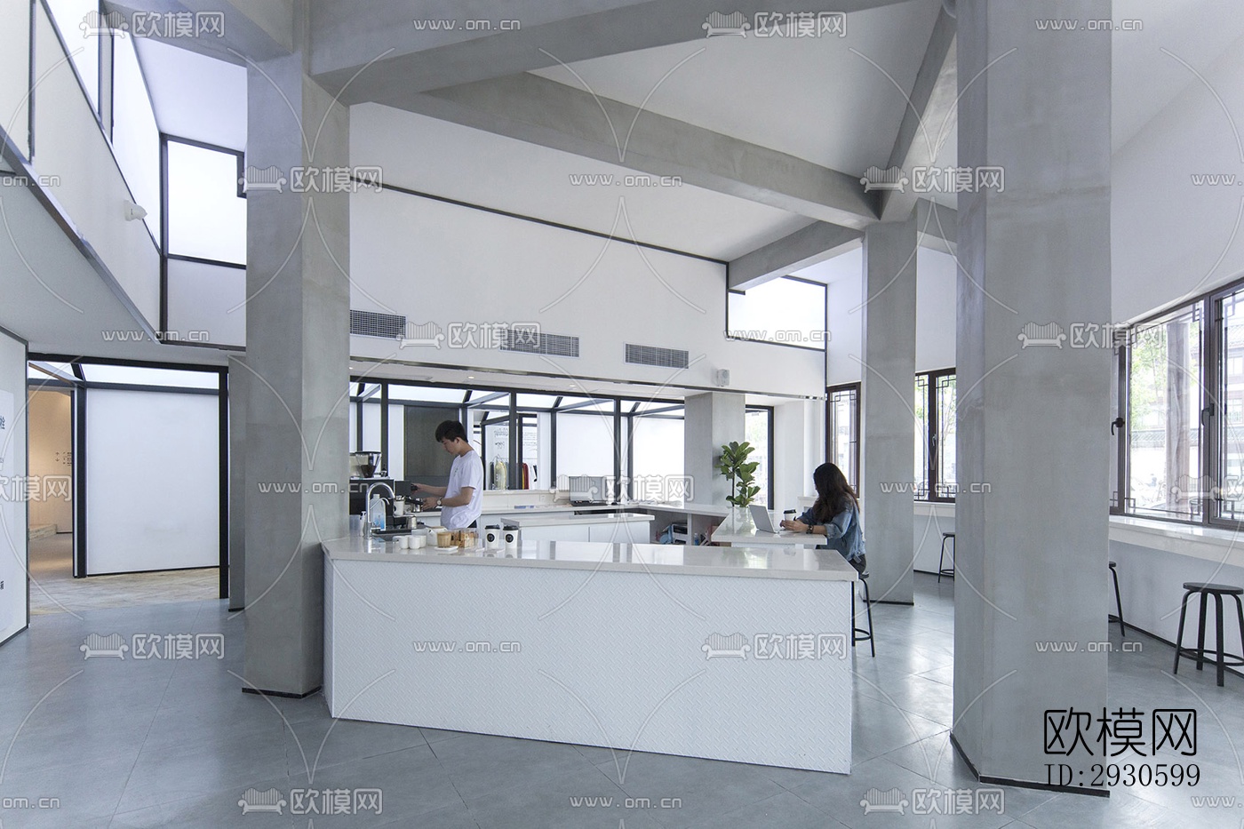 新中式酒店民宿效果图下载（渲染图4）