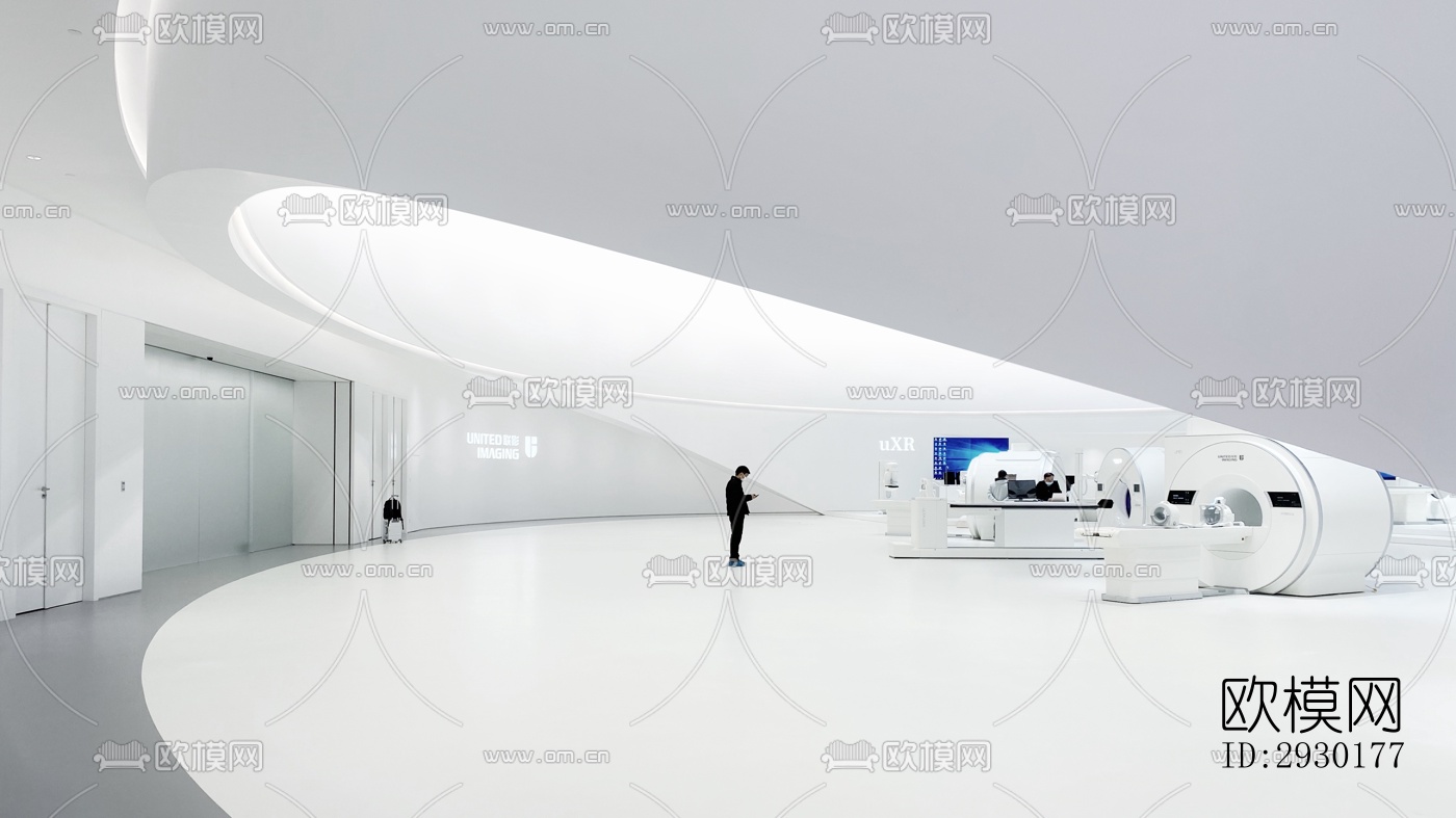 现代展览展厅效果图下载（渲染图2）