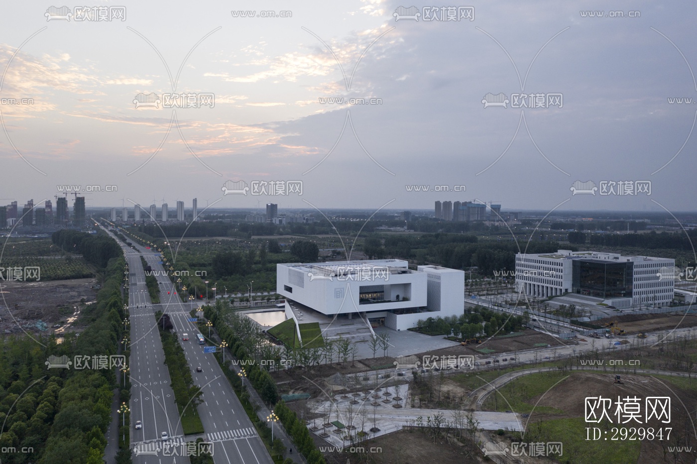 现代文体建筑效果图下载（渲染图6）