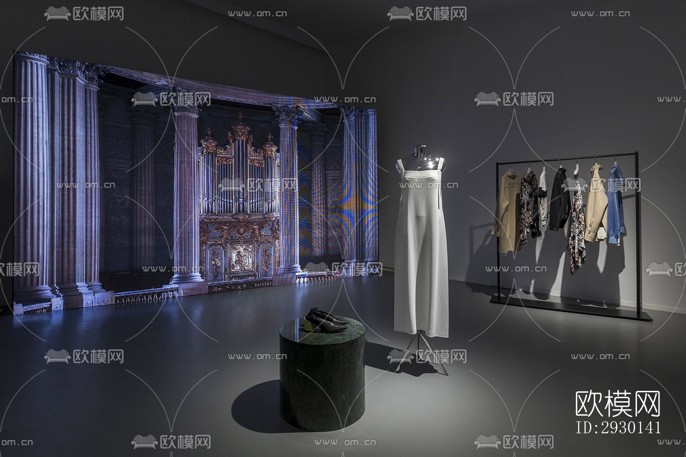 现代展览展厅效果图下载（渲染图3）