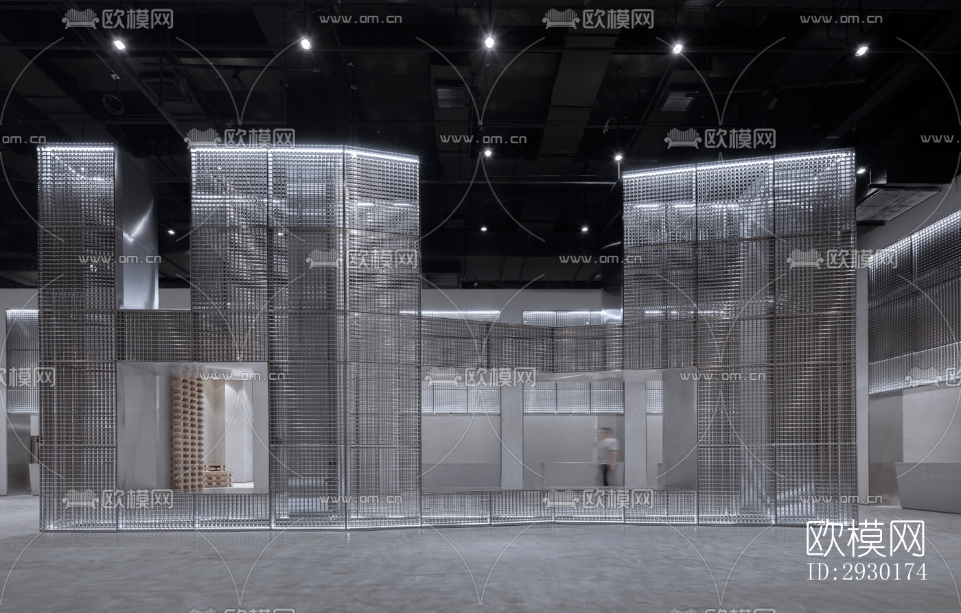 现代展览展厅效果图下载（渲染图9）