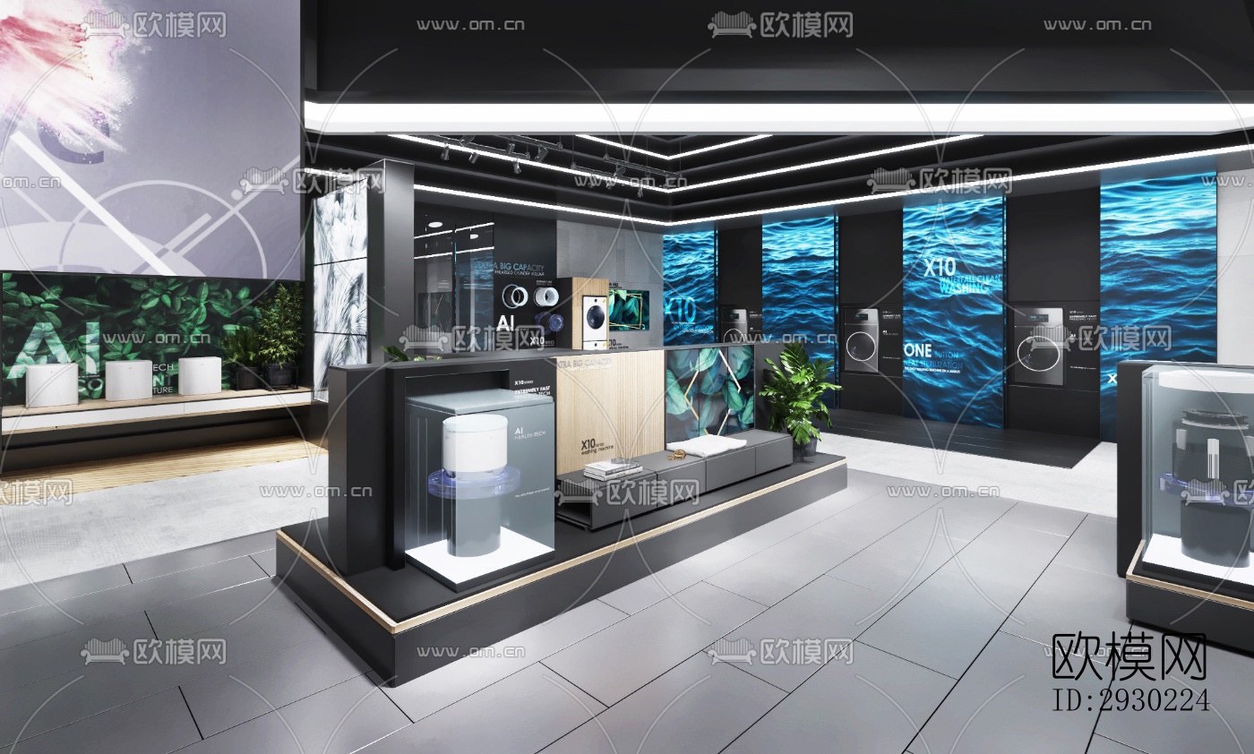 现代展览展厅效果图下载（渲染图20）