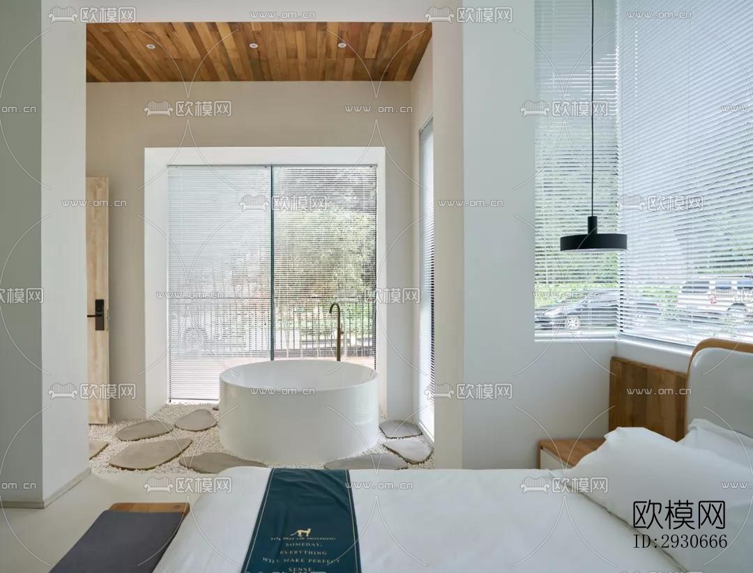 现代酒店民宿效果图下载（渲染图12）