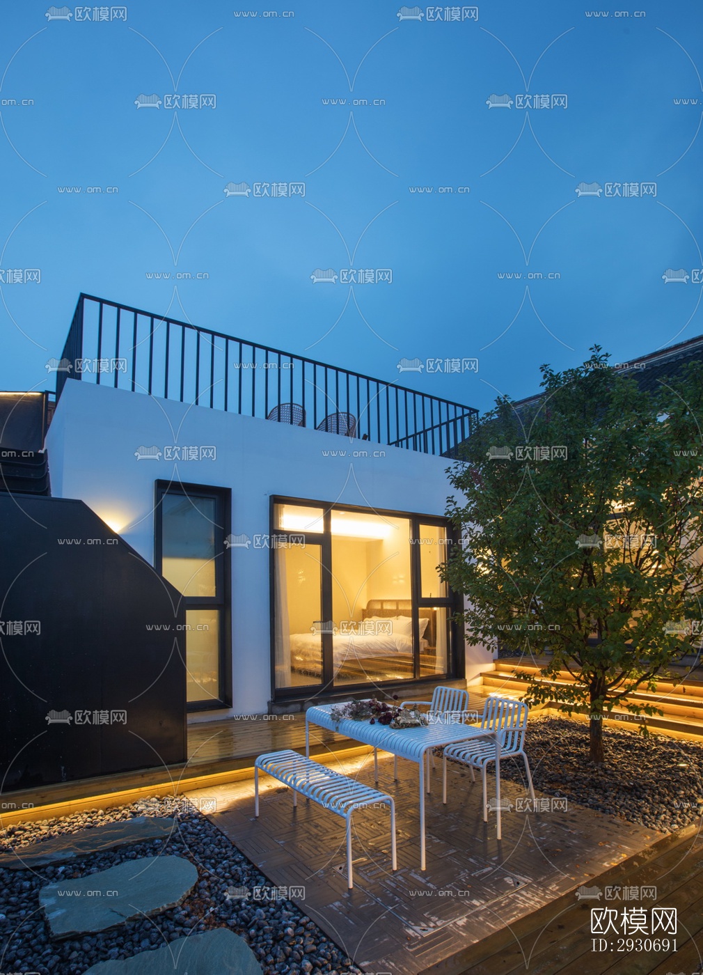 现代酒店民宿效果图下载（渲染图10）