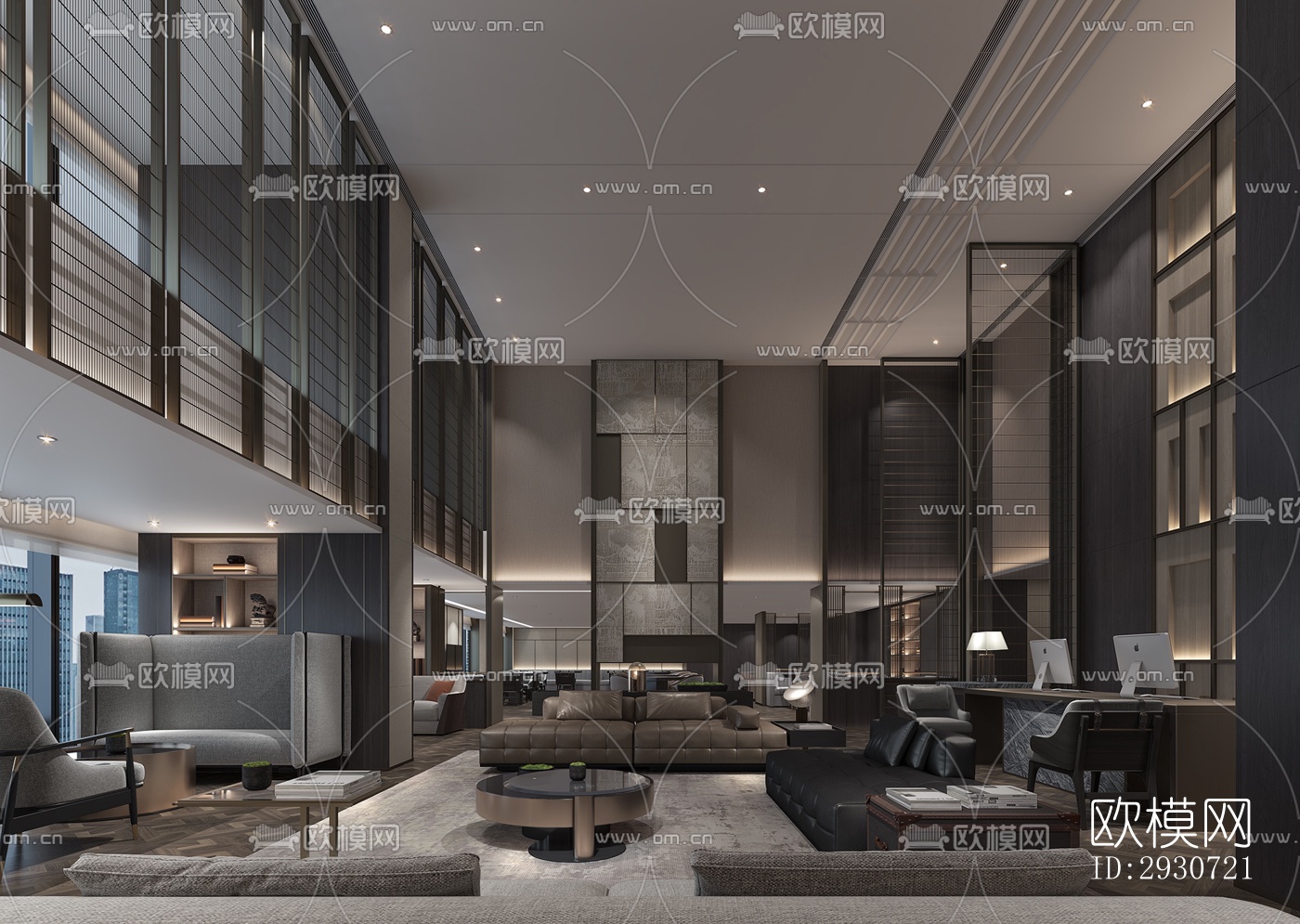 现代酒店民宿效果图下载（渲染图11）