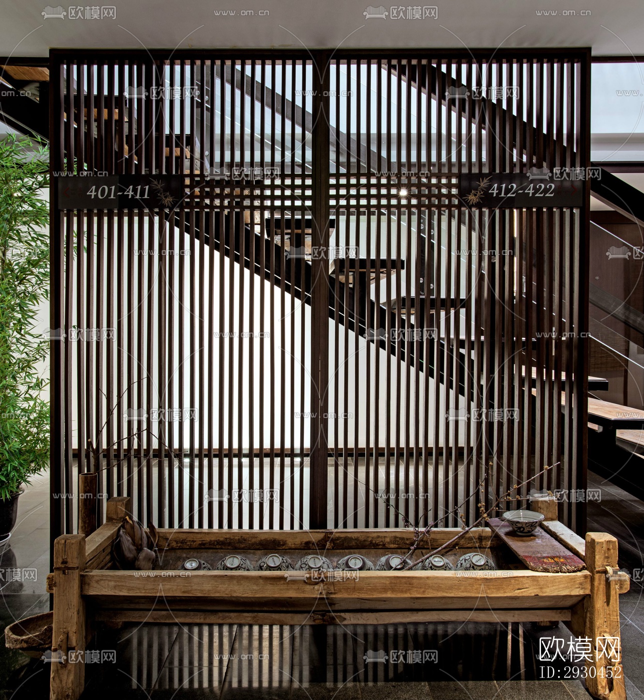 中式酒店民宿效果图下载（渲染图5）