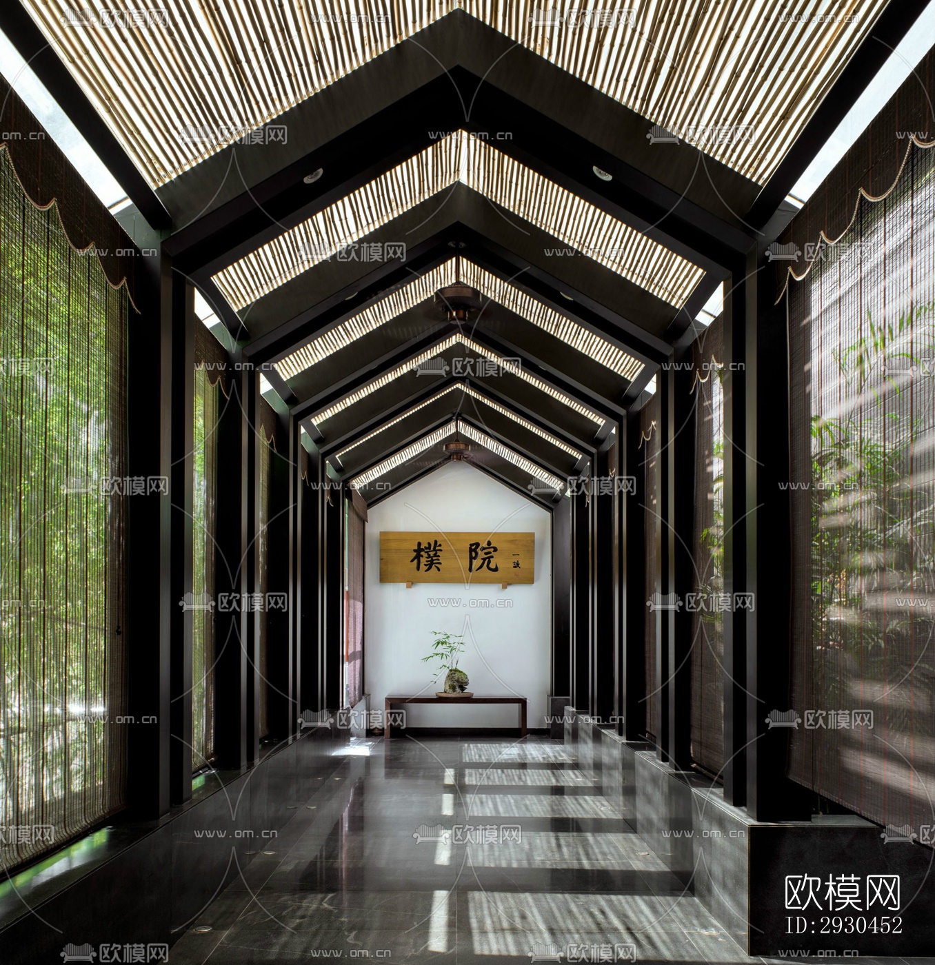 中式酒店民宿效果图下载（渲染图7）