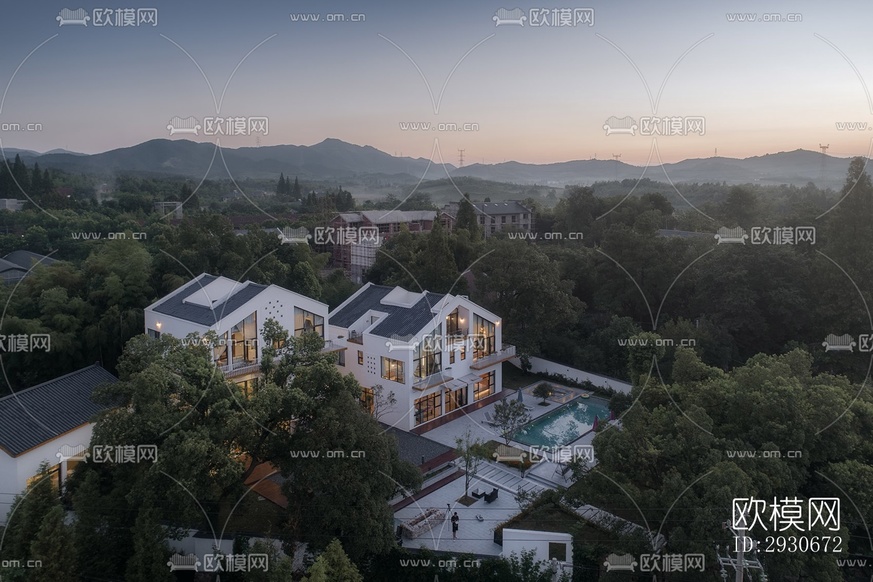 现代酒店民宿效果图下载(渲染图18)