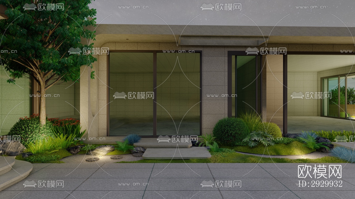 日式居住景观效果图下载（渲染图13）