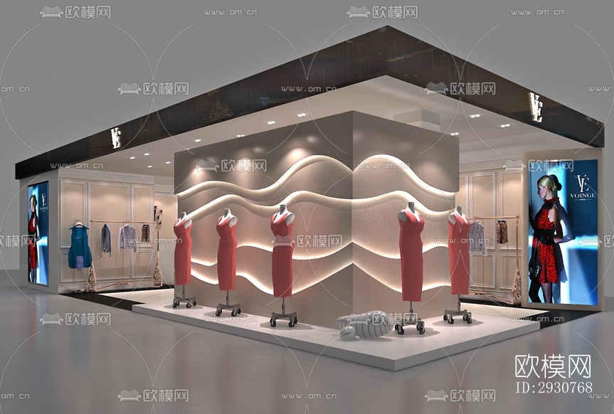 欧式零售店铺效果图下载(渲染图2)
