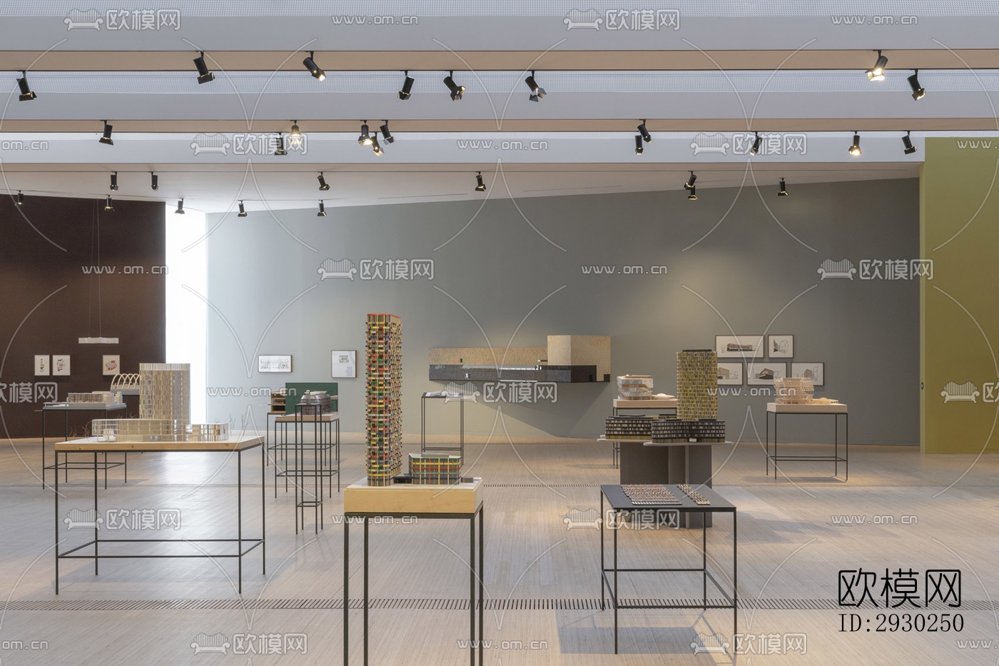 现代展览展厅效果图下载（渲染图3）