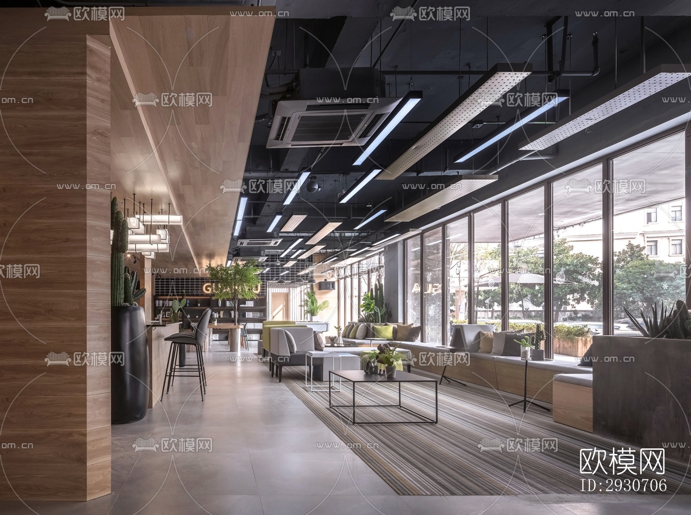 现代酒店民宿效果图下载（渲染图9）