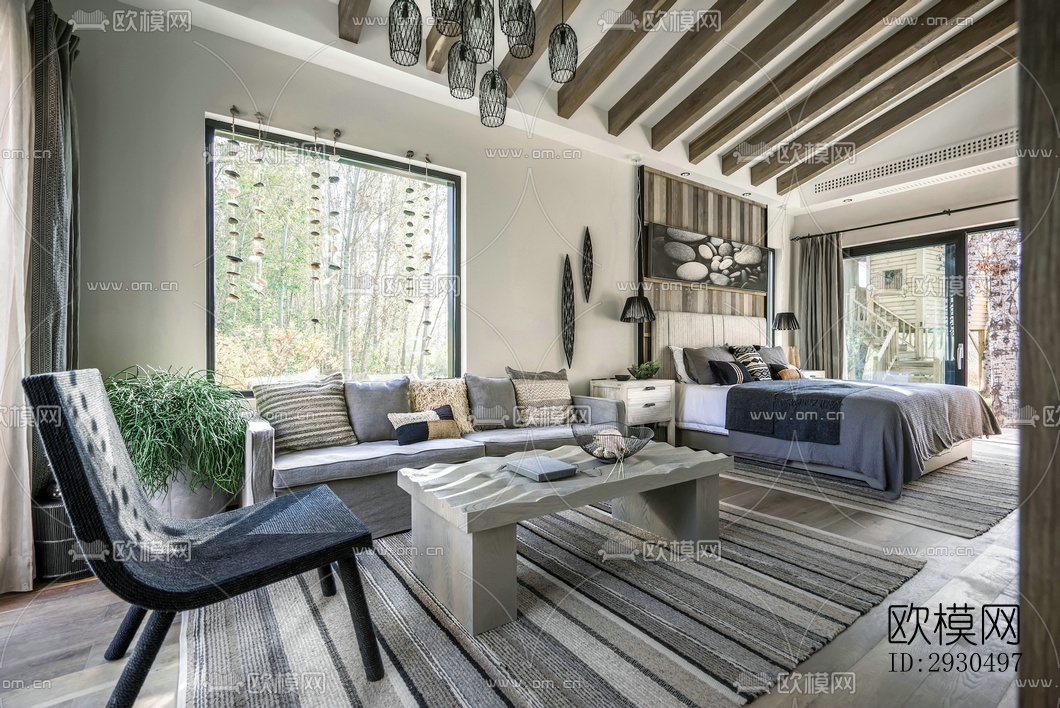 侘寂酒店民宿效果图下载（渲染图9）