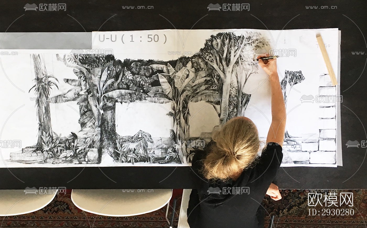 现代展览展厅效果图下载（渲染图3）