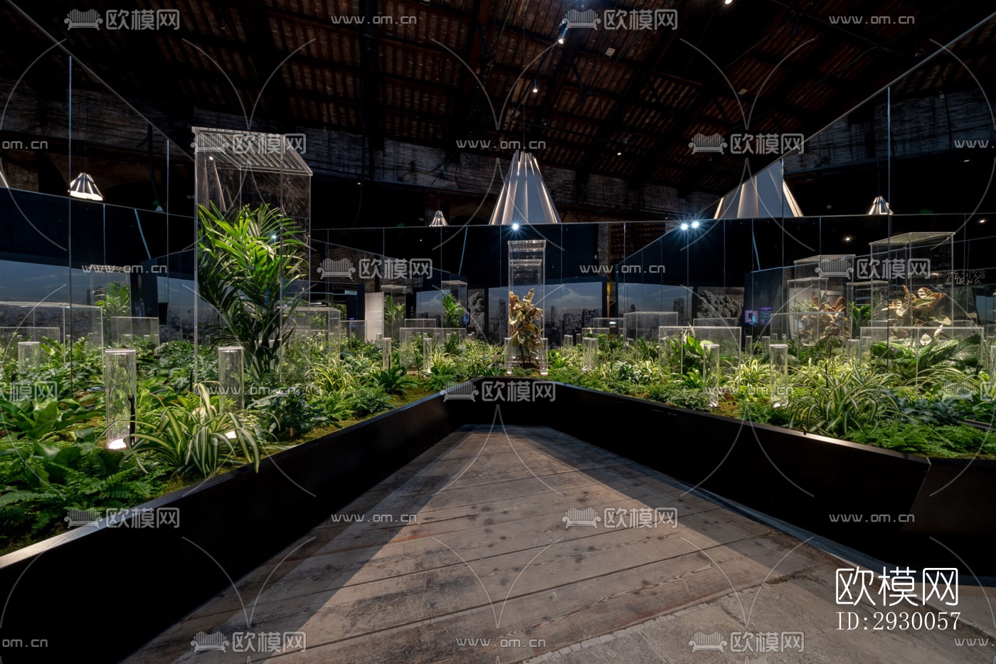 工业风展览展厅效果图下载（渲染图15）