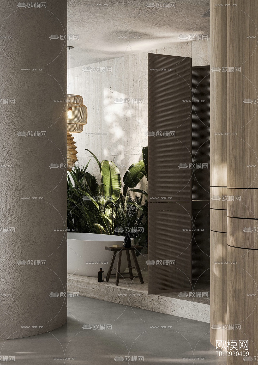 侘寂酒店民宿效果图下载（渲染图3）