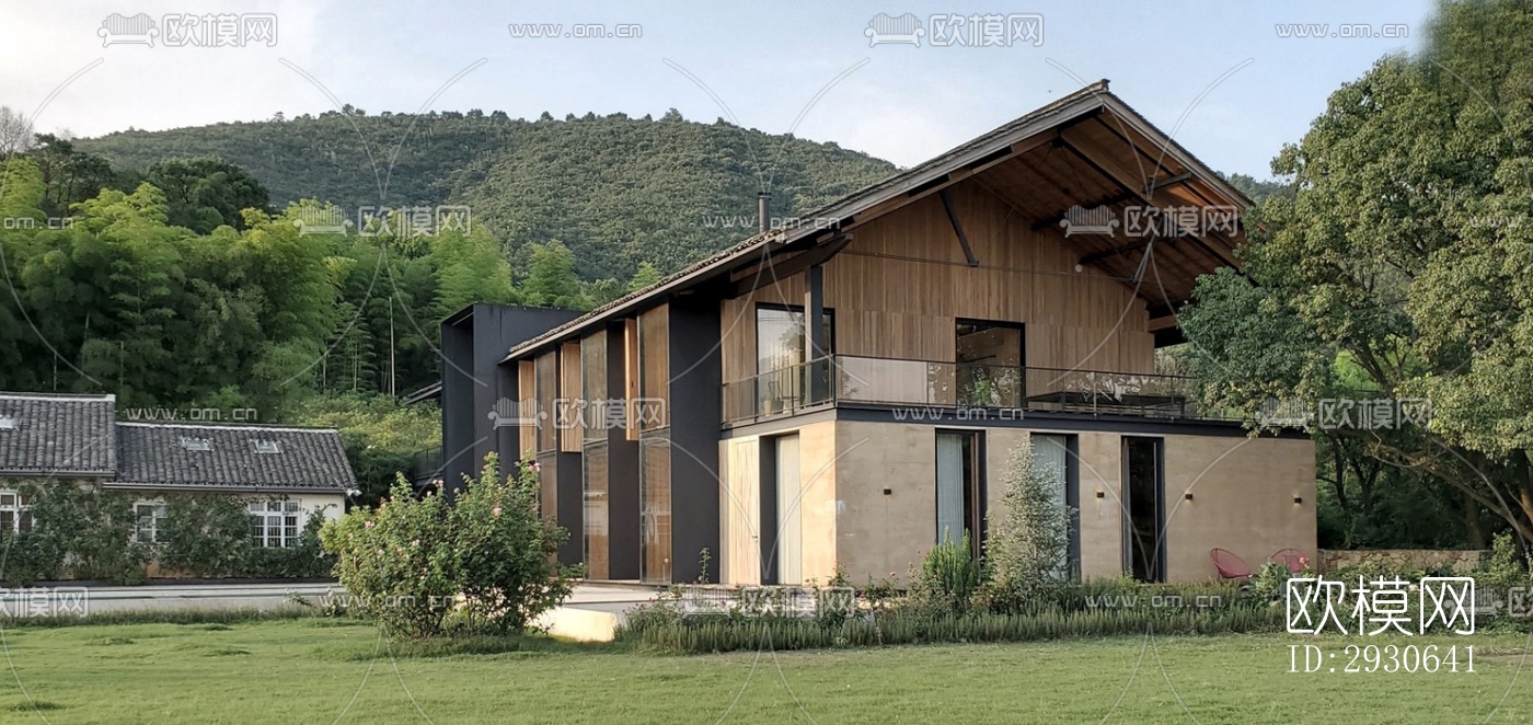 现代酒店民宿效果图下载（渲染图7）