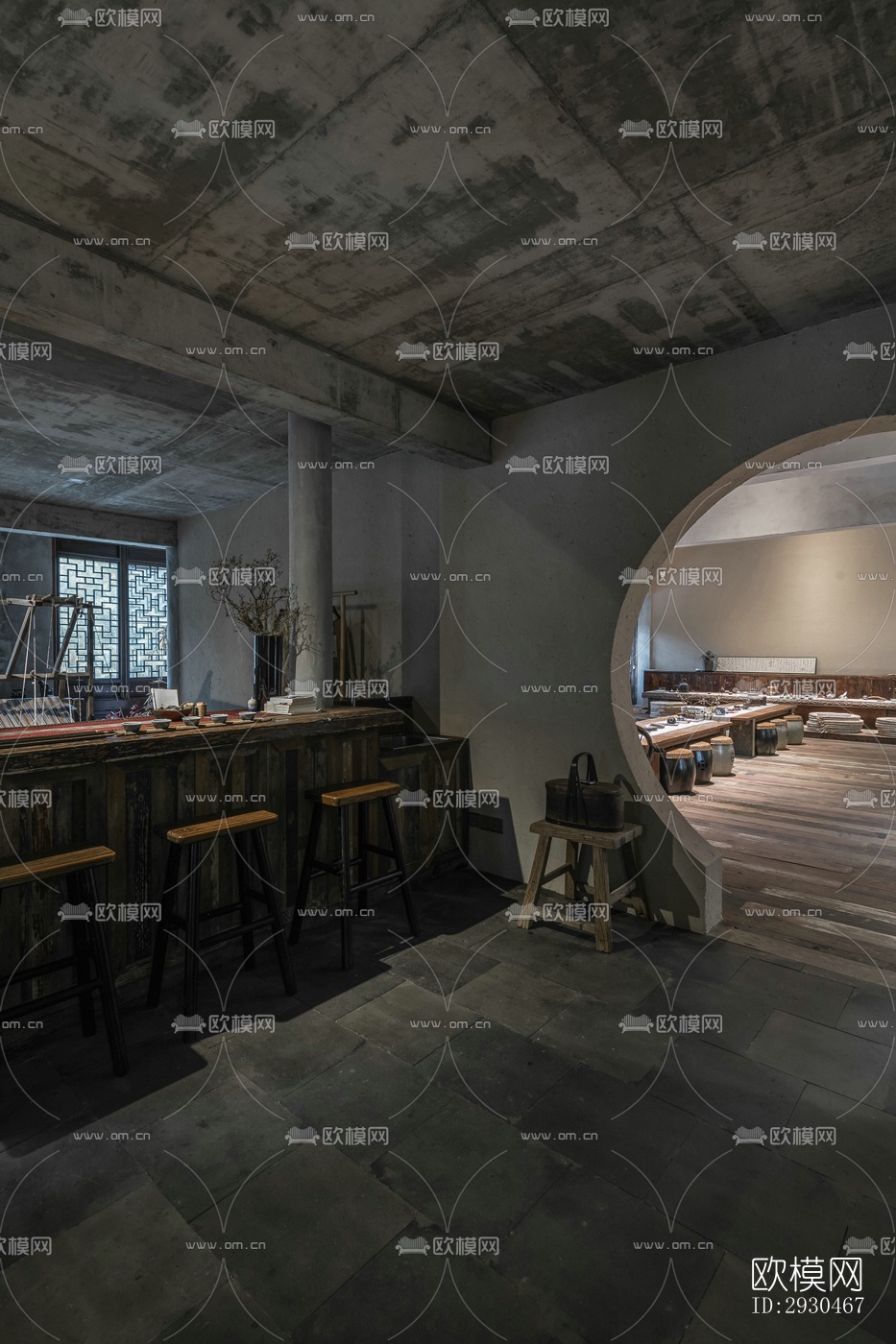 中式酒店民宿效果图下载（渲染图18）