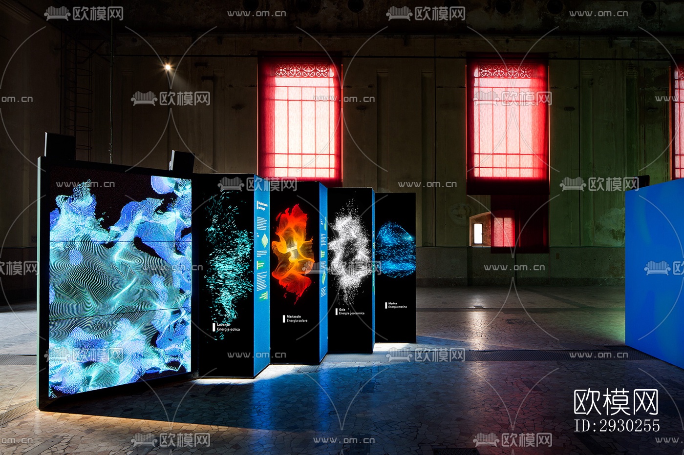 现代展览展厅效果图下载（渲染图4）