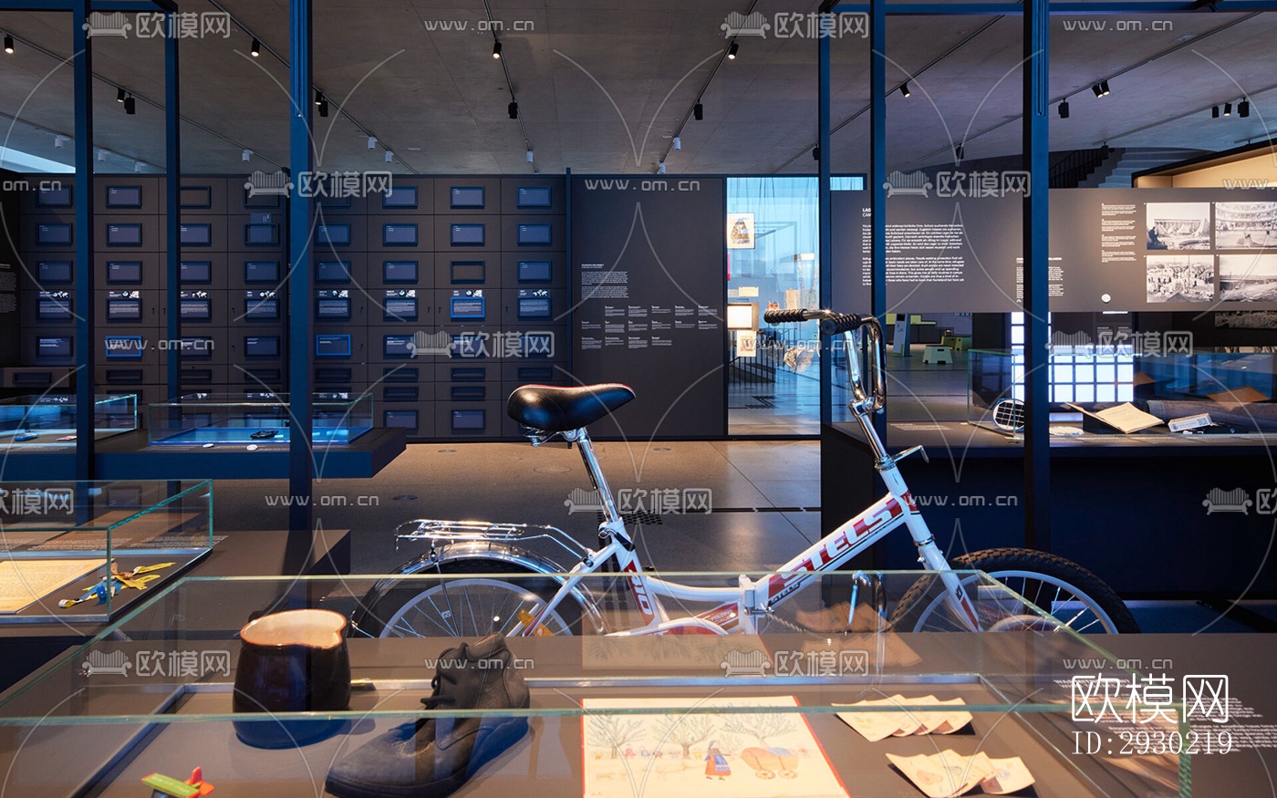 现代展览展厅效果图下载（渲染图2）