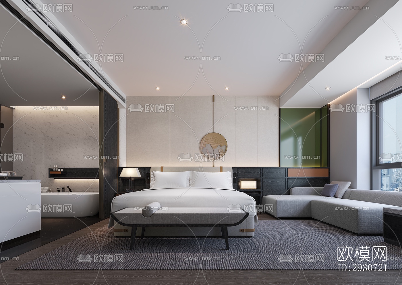 现代酒店民宿效果图下载（渲染图12）