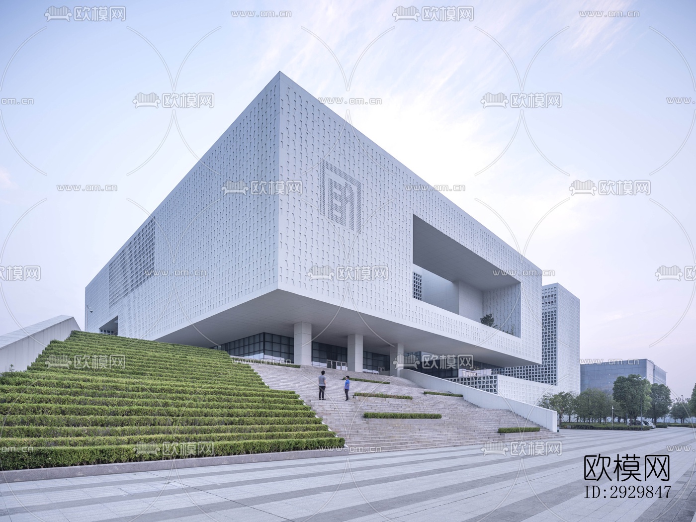 现代文体建筑效果图下载（渲染图7）