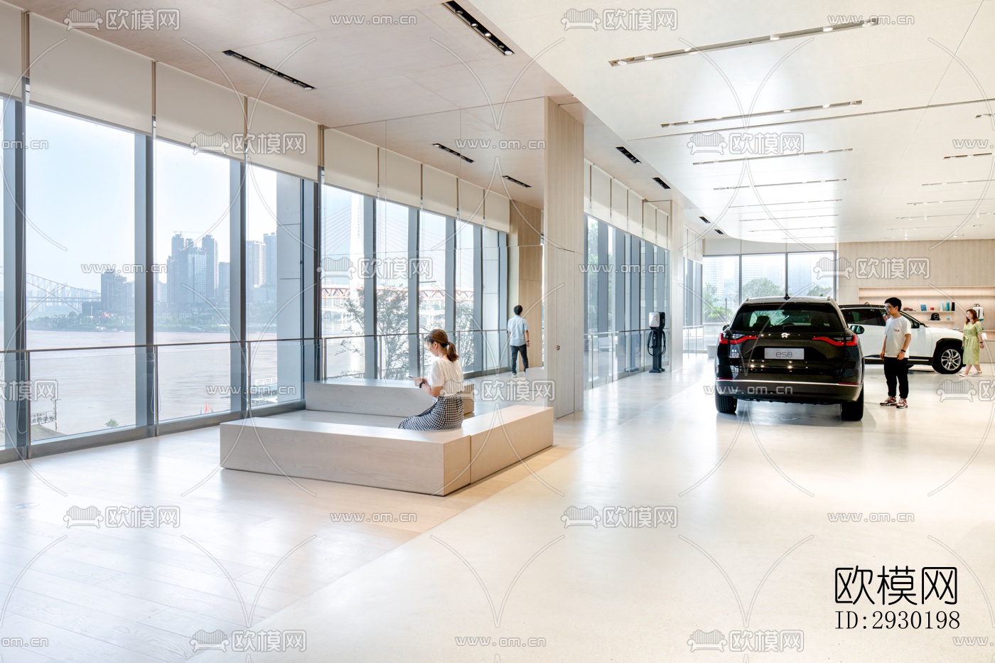 现代展览展厅效果图下载（渲染图3）