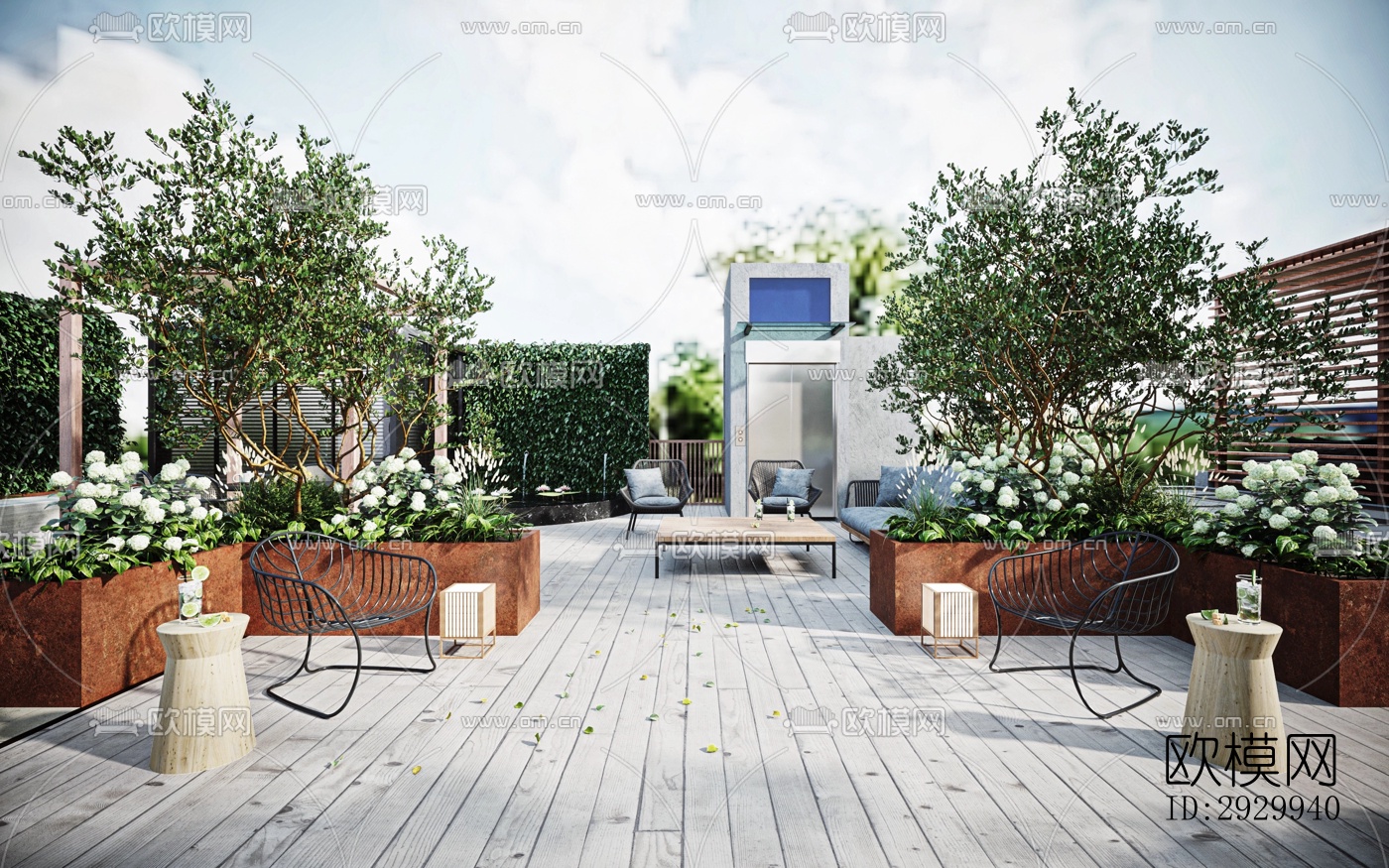 现代居住景观效果图下载（渲染图11）