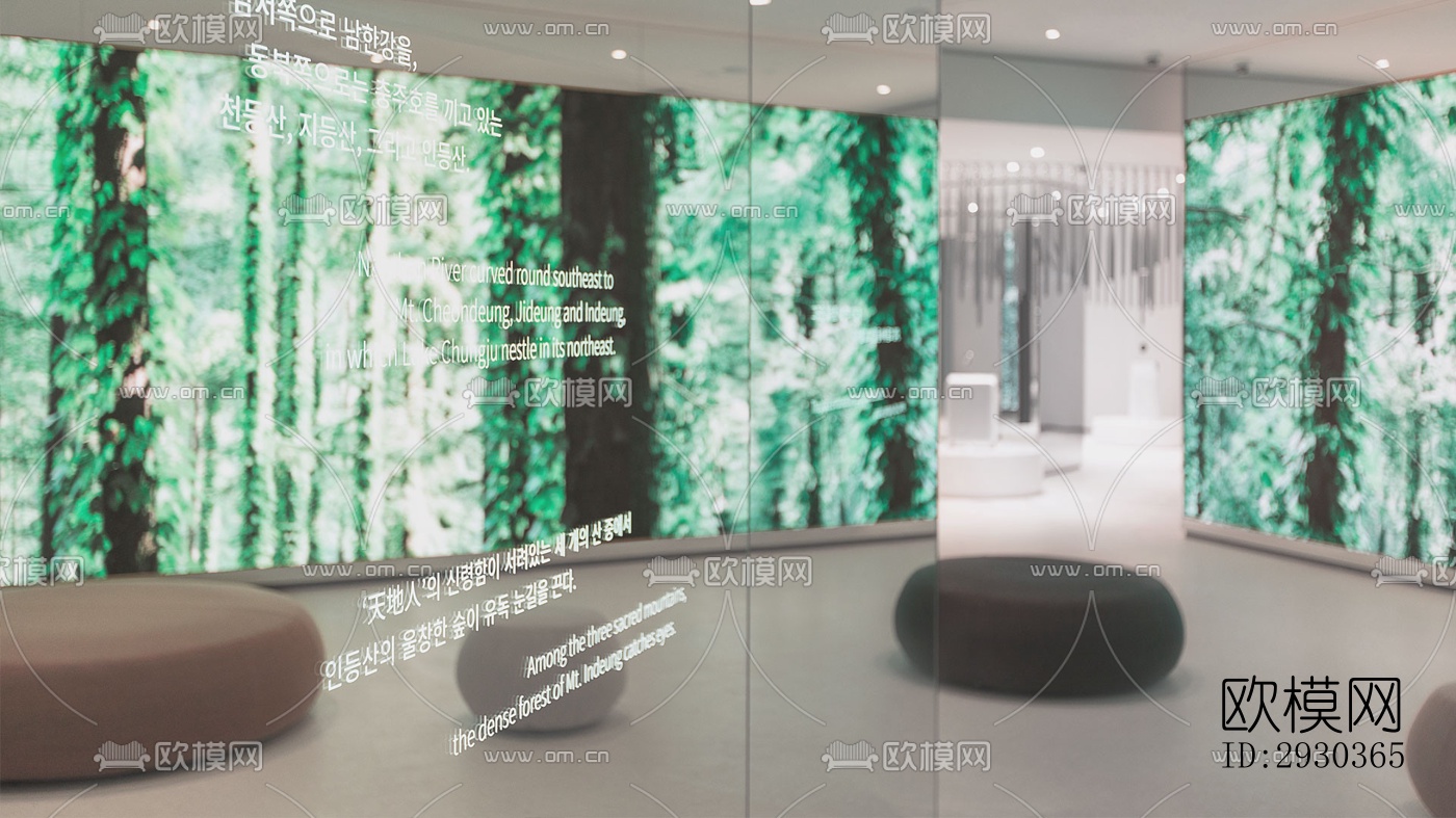 现代展览展厅效果图下载（渲染图2）