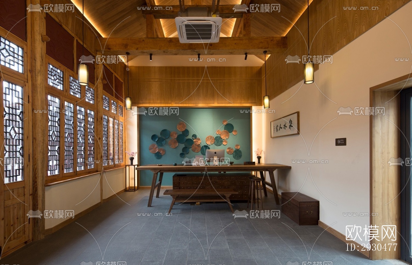 中式酒店民宿效果图下载（渲染图17）