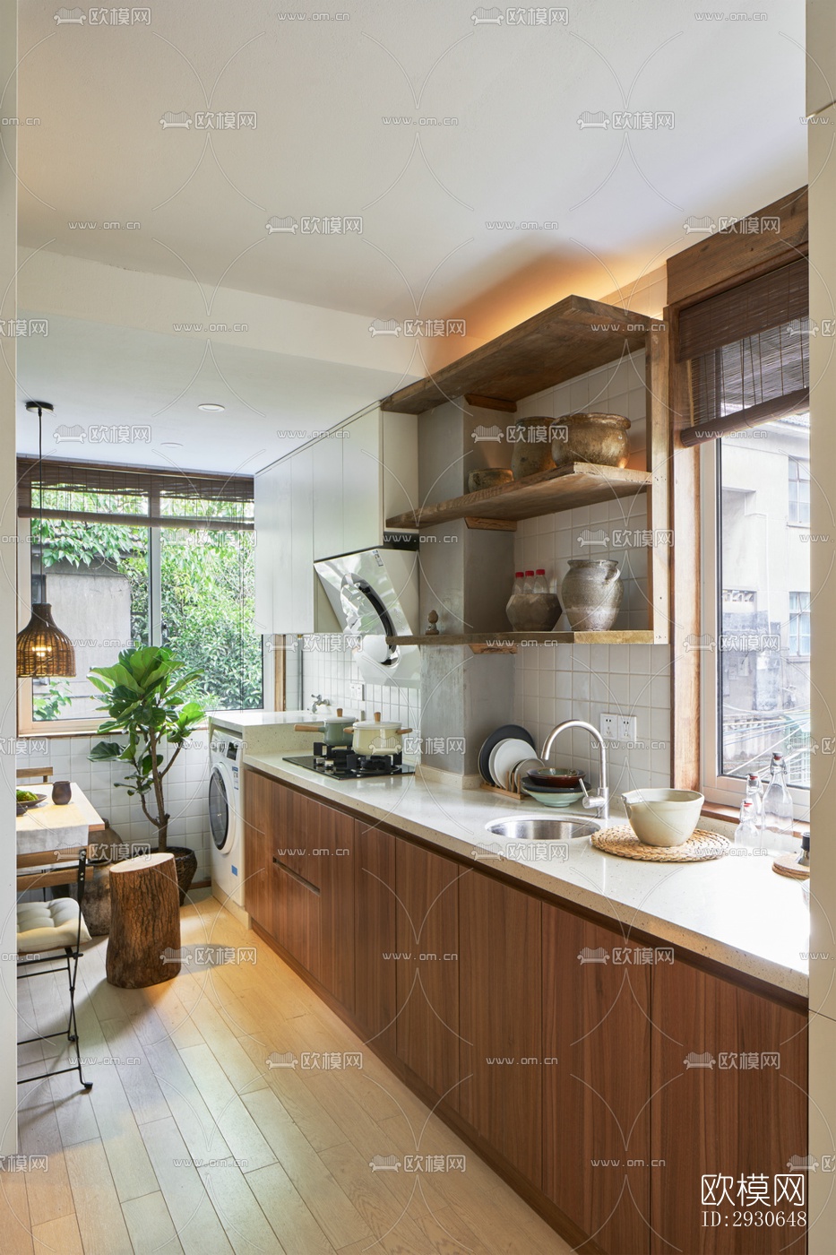 现代酒店民宿效果图下载（渲染图6）