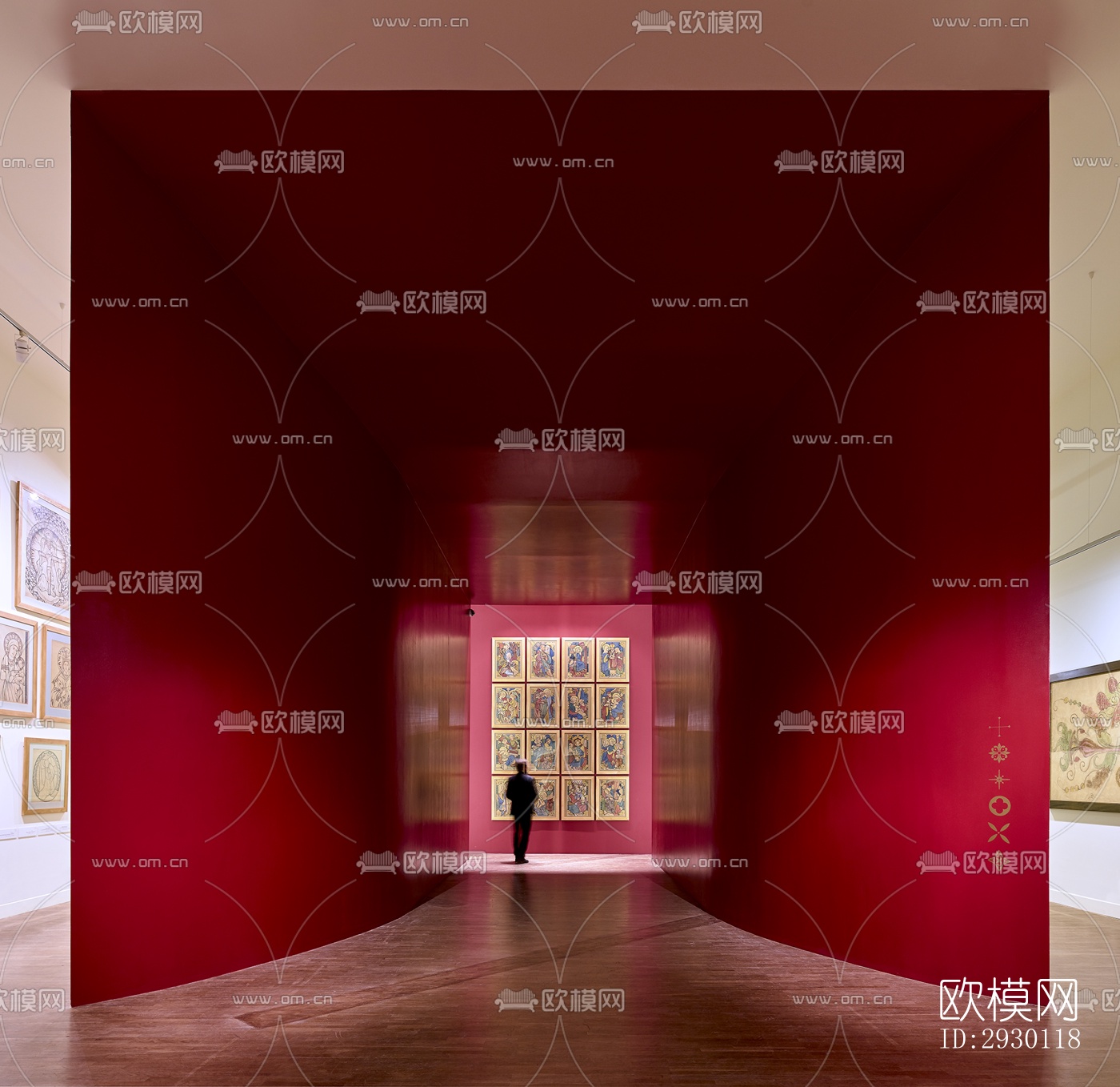 欧式展览展厅效果图下载（渲染图6）