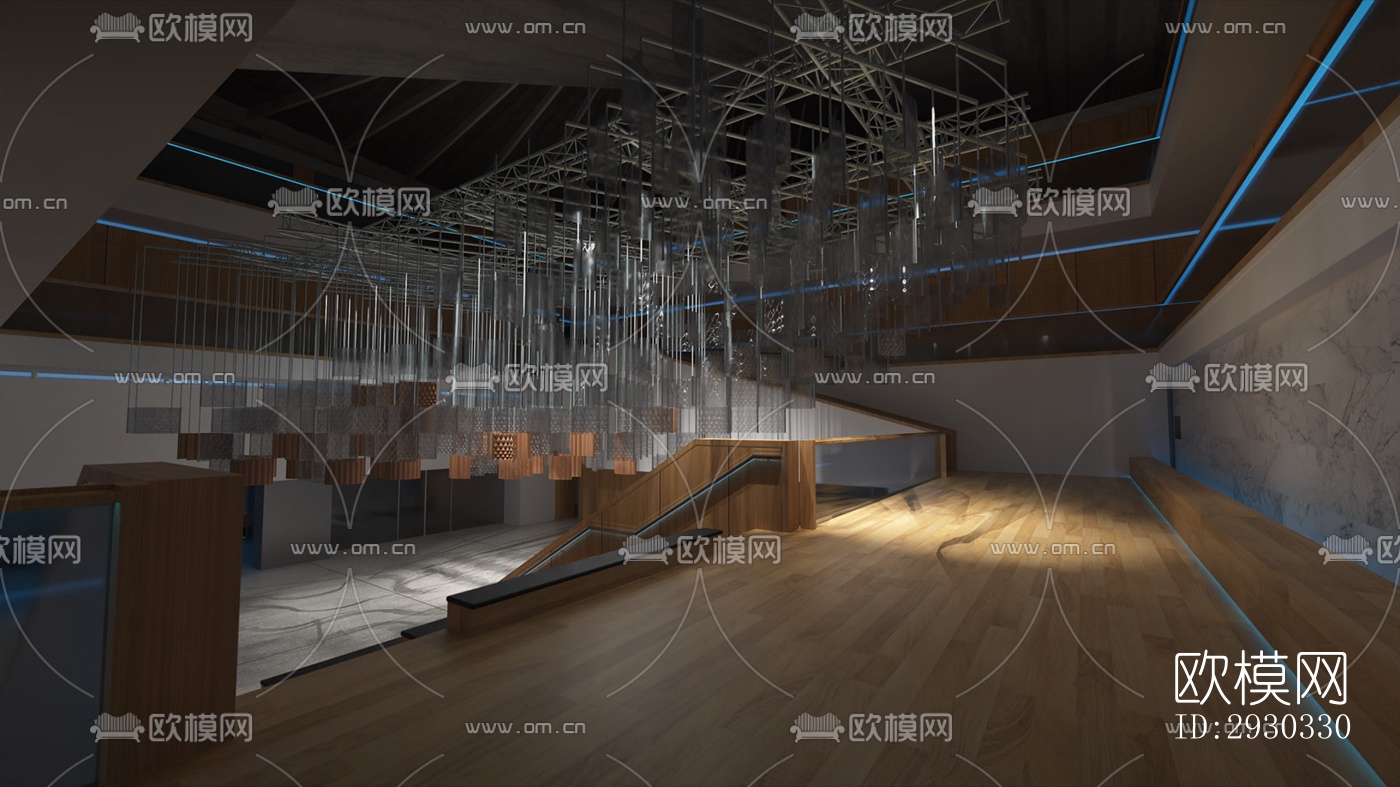 现代展览展厅效果图下载（渲染图5）