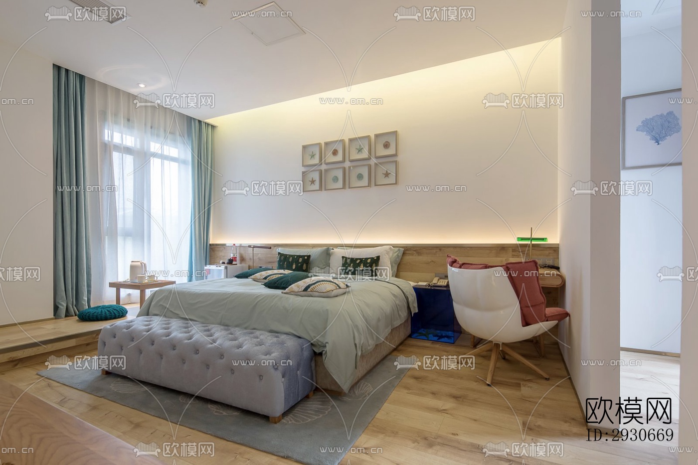 现代酒店民宿效果图下载（渲染图2）