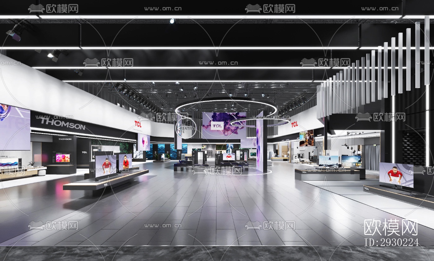 现代展览展厅效果图下载（渲染图11）