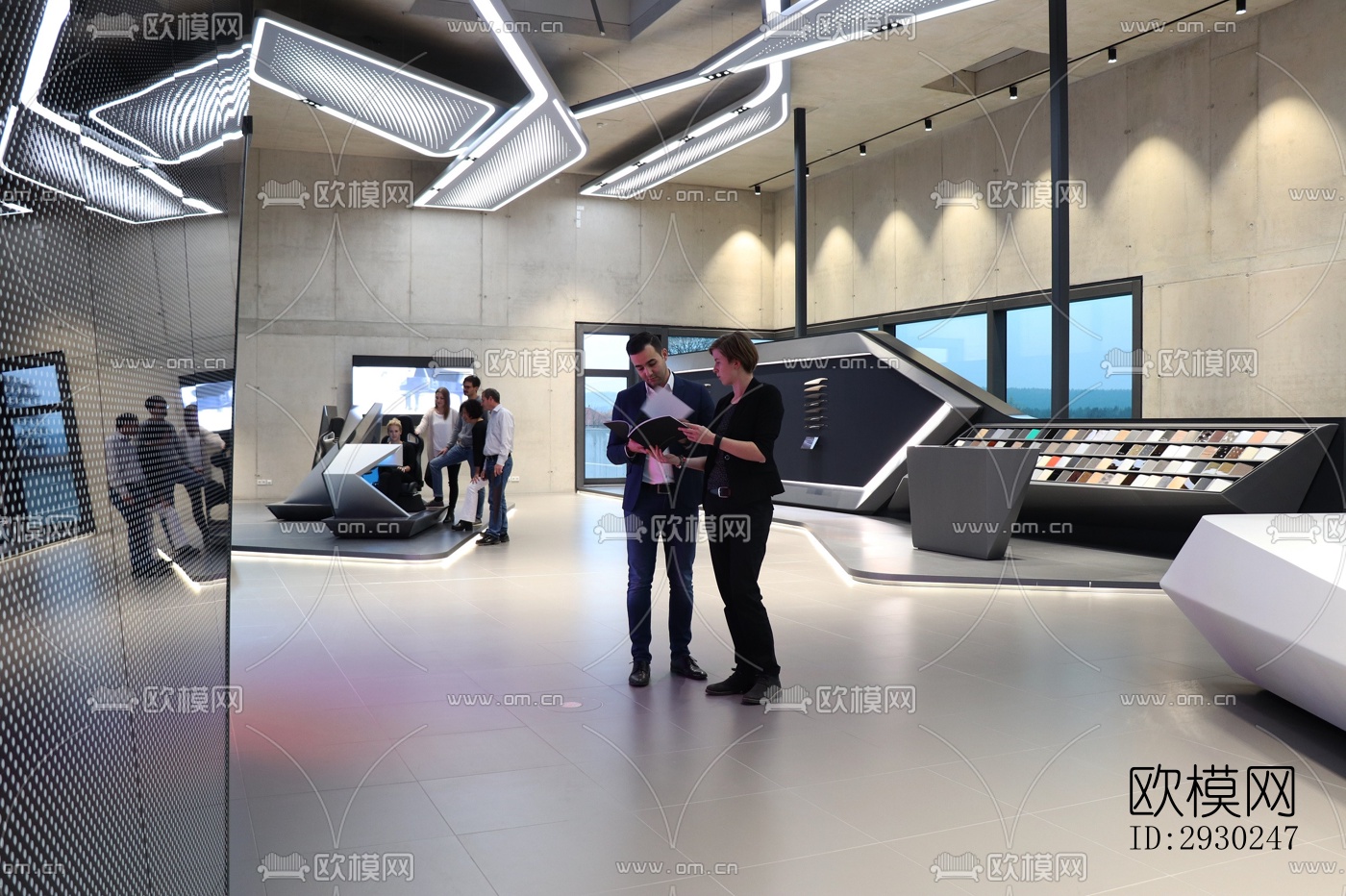 现代展览展厅效果图下载（渲染图4）