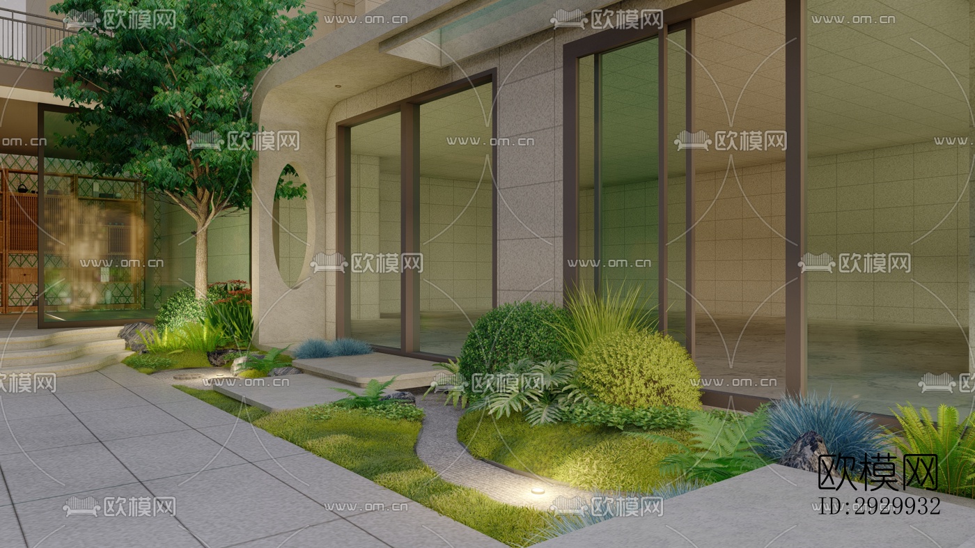 日式居住景观效果图下载（渲染图18）