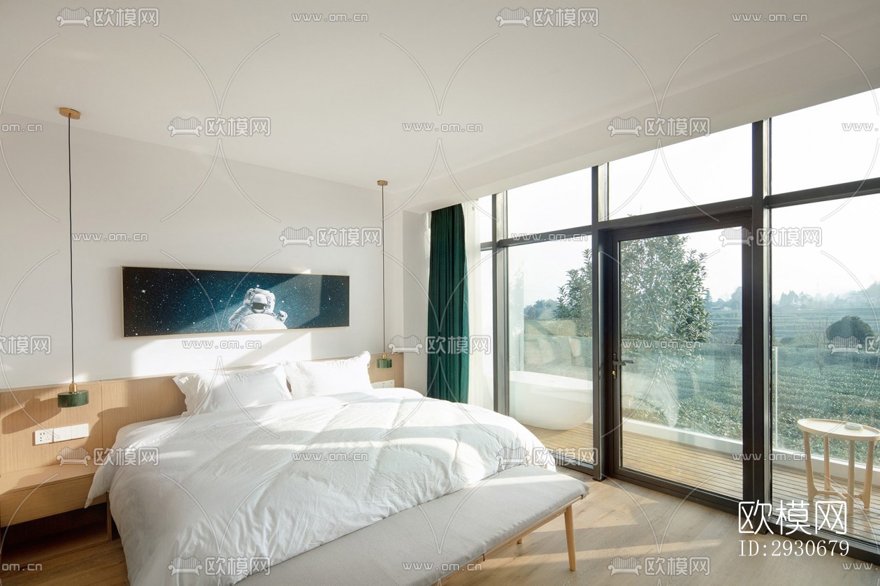 现代酒店民宿效果图下载（渲染图4）