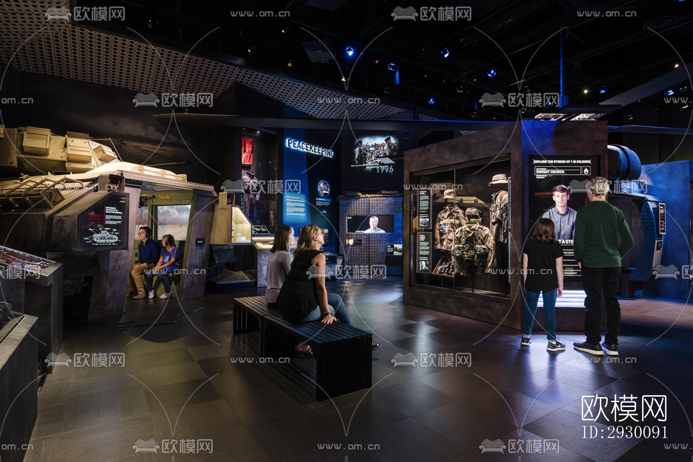 工业风展览展厅效果图下载（渲染图3）