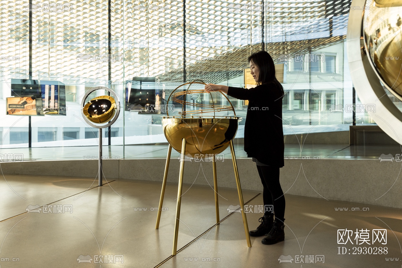 现代展览展厅效果图下载（渲染图1）