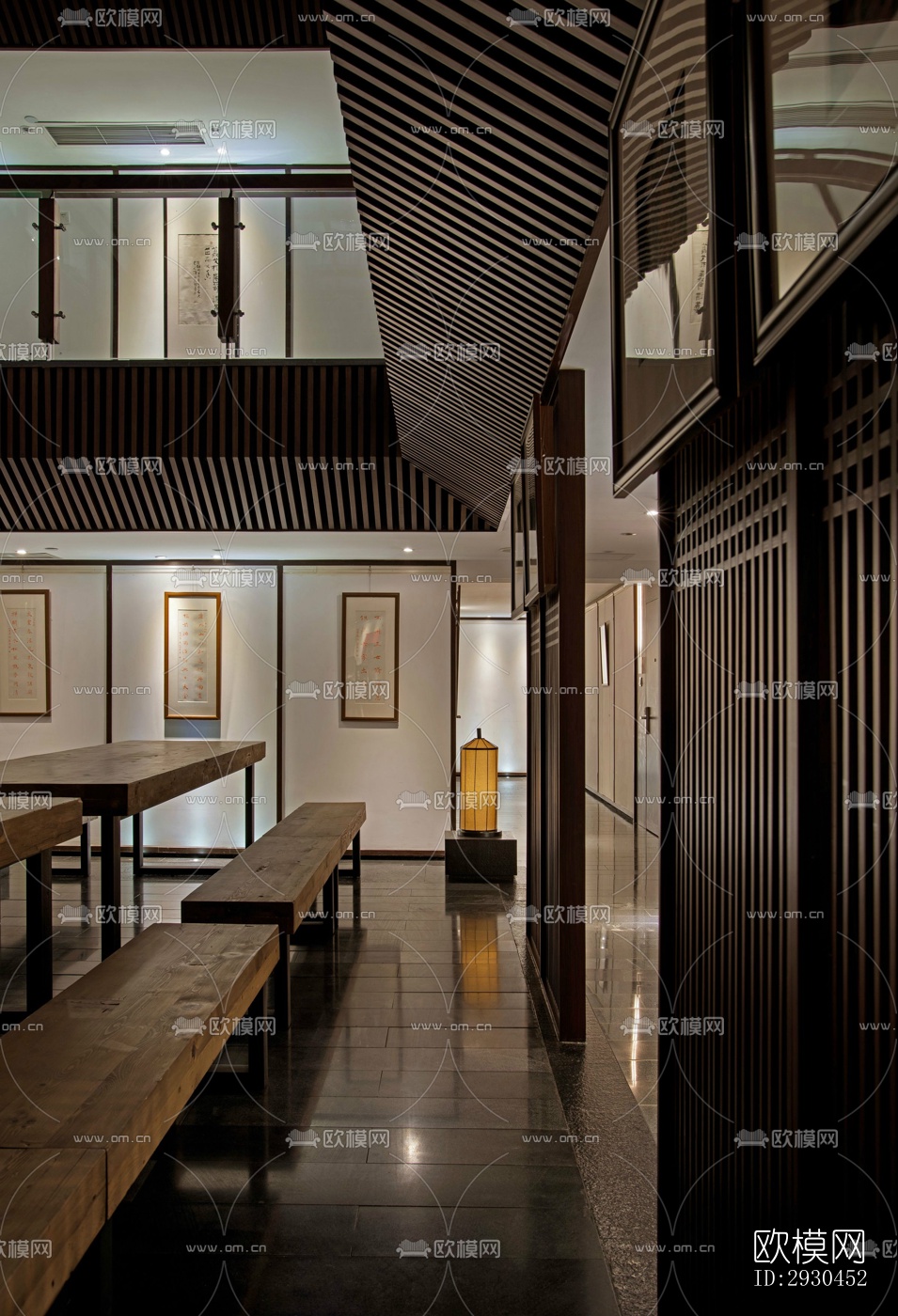 中式酒店民宿效果图下载（渲染图14）