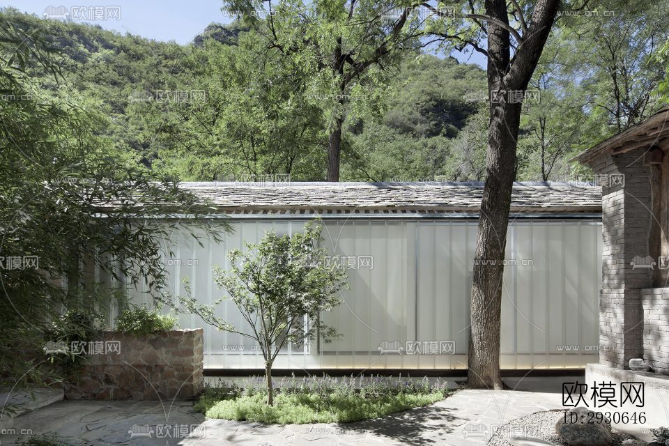 现代酒店民宿效果图下载（渲染图4）