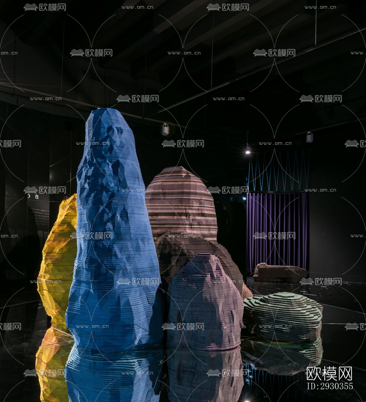 现代展览展厅效果图下载（渲染图8）