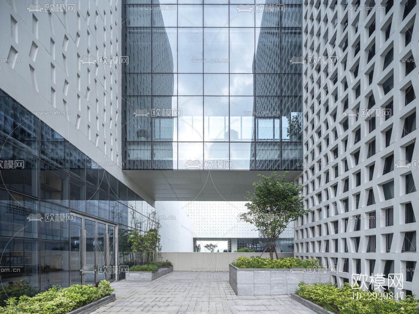 现代文体建筑效果图下载（渲染图4）